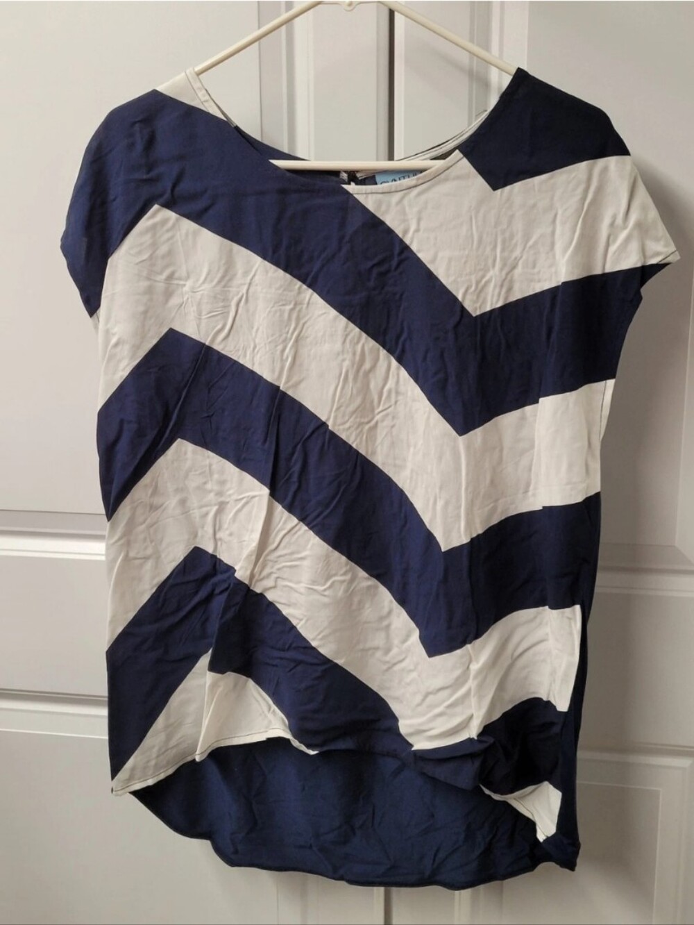 Cynthia Rowley Blouse Women's Size: XL Nice Cute New White Navy